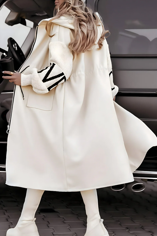 NIVA | CHAQUETA CON MANGAS DE PUNTO Y CAPUCHA