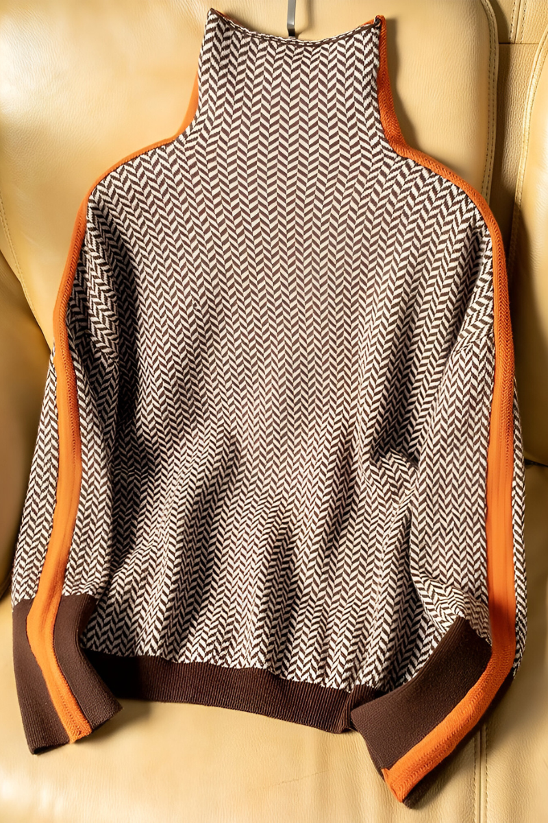 EPÚR | SUÉTER MODERNO DE CUELLO ALTO Y CORTE HOLGADO