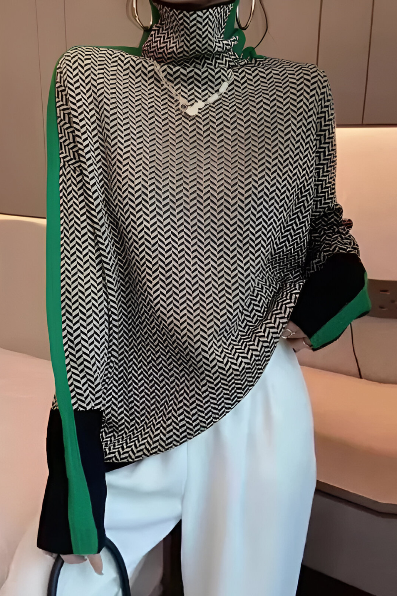 EPÚR | SUÉTER MODERNO DE CUELLO ALTO Y CORTE HOLGADO