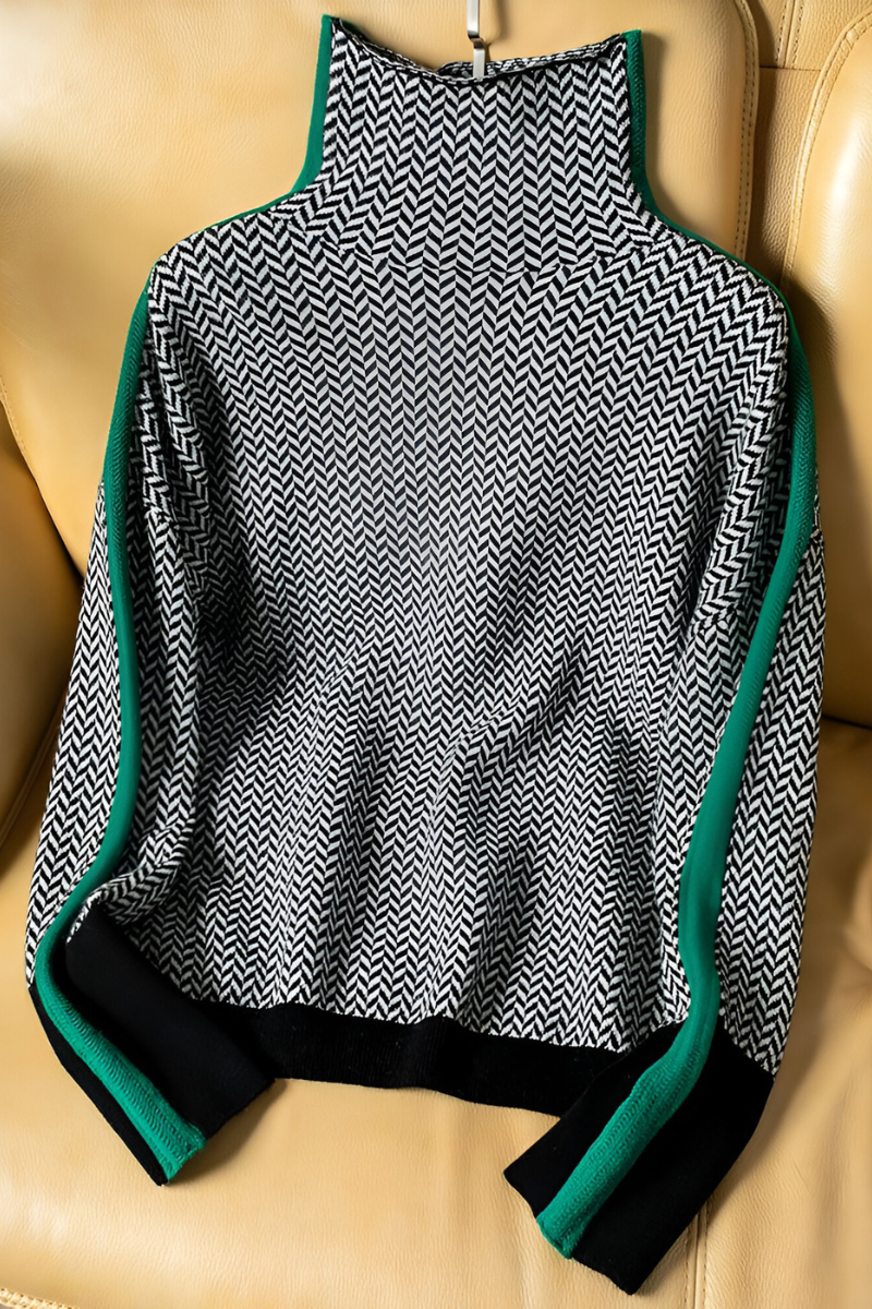 EPÚR | SUÉTER MODERNO DE CUELLO ALTO Y CORTE HOLGADO