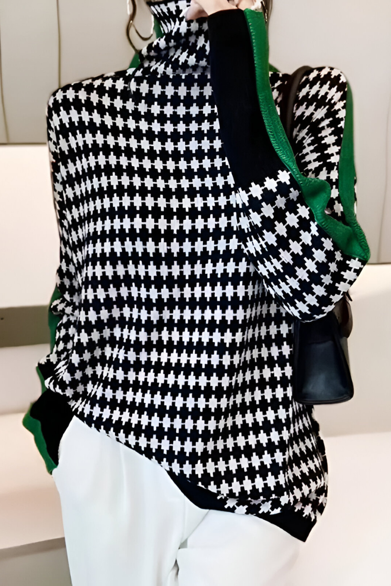 EPÚR | SUÉTER MODERNO DE CUELLO ALTO Y CORTE HOLGADO