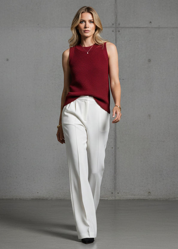 LUMIÉRE | BLUSA DE TIRANTES CON HUECOS DE PUNTO