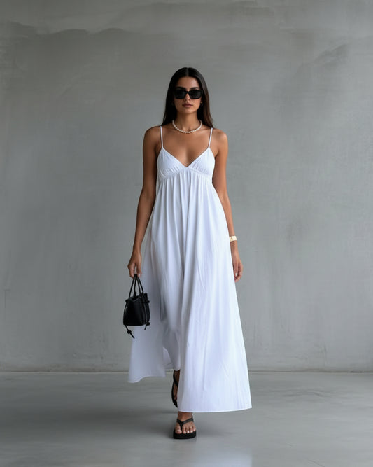ROMA | VESTIDO LARGO DE TIRANTES SIN ESPALDA