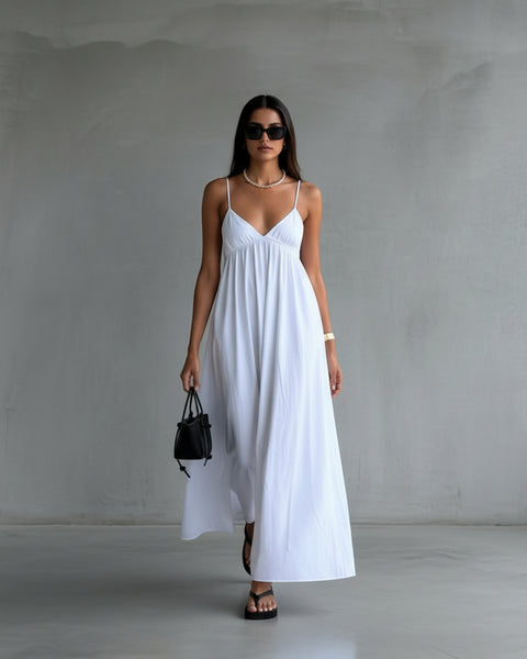 ROMA | VESTIDO LARGO DE TIRANTES SIN ESPALDA