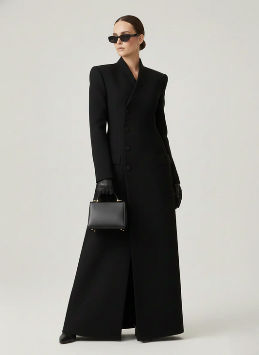 OPHÉRA | ABRIGO ELEGANTE NEGRO PROFUNDO