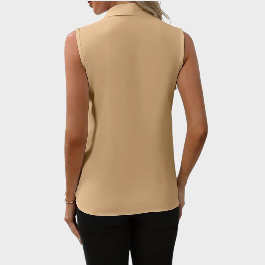 CAMÉLIA | BLUSA SIN MANGAS CON CUELLO EN V