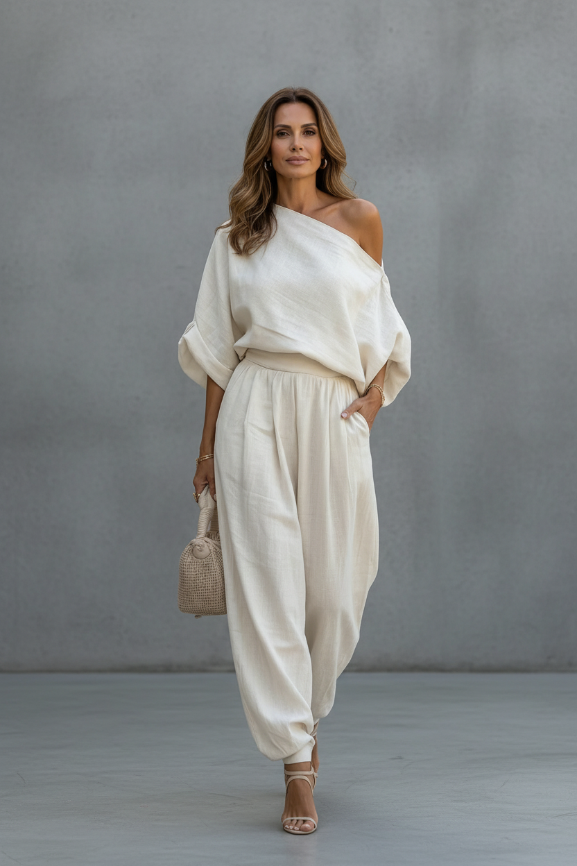 AURA | CONJUNTO DE DOS PIEZAS CON HOMBRO AL DESCUBIERTO