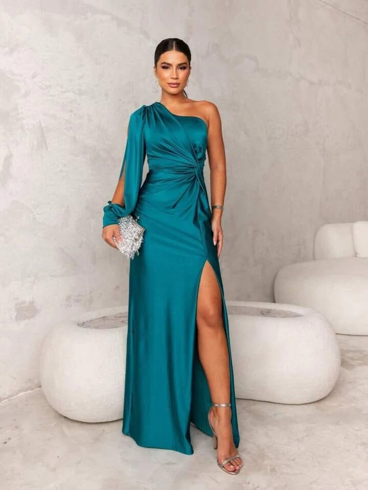 VITTORIA | ELEGANTE VESTIDO DE SEDA CON APERTURA